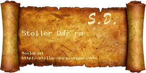 Stoller Dóra névjegykártya